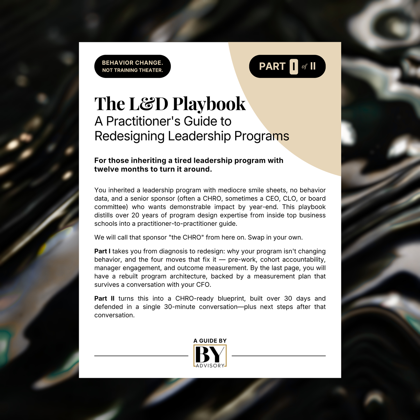 The L&D Playbook—Part I